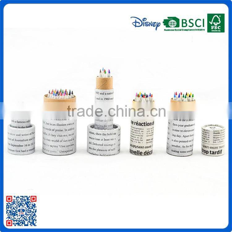 Japan 3.5 inch colorful pencils into the newspaper pencil box