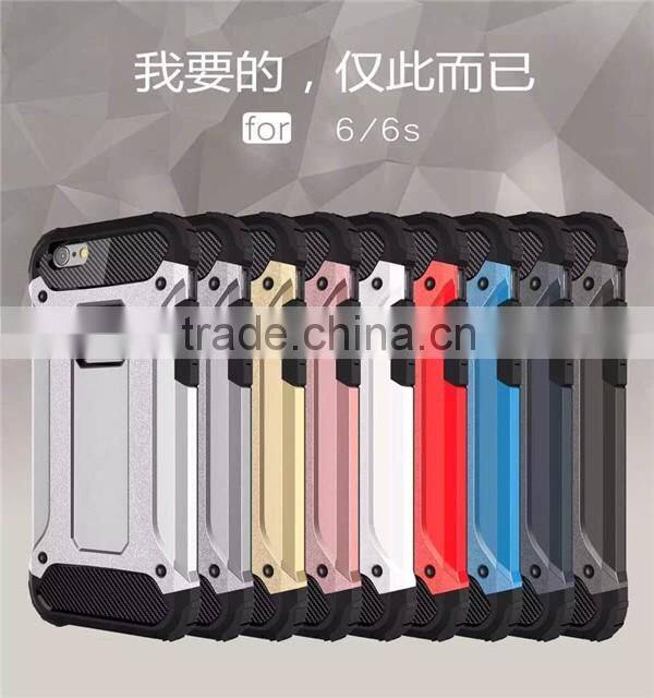 High end anti-shock tpu+pc hybrid combo case /cover with stand for samsung galaxy s7 plus