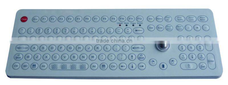 IP68 chemical resistance membrane keyboard with trackball mouse combo
