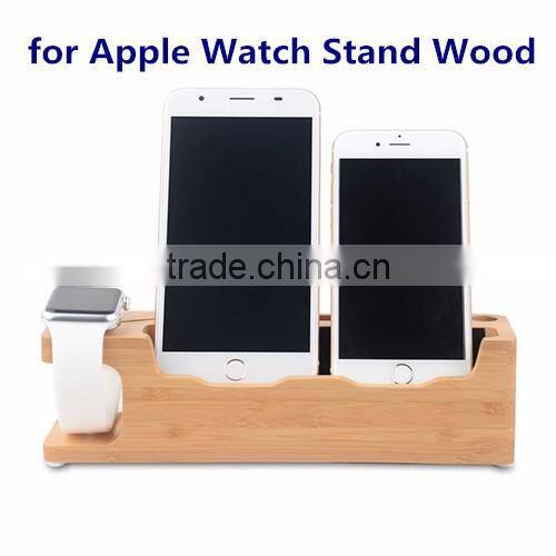 2016 Charging Stand for Apple Watch and for iPhone, for Apple Watch Holder Wood Multifunctional