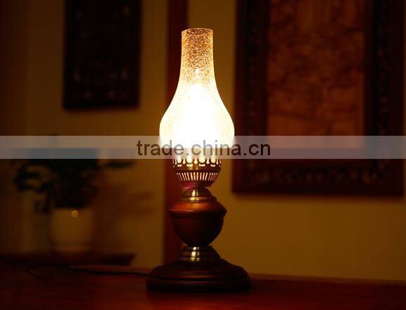 antique wooden table lamp ,table light,desk light