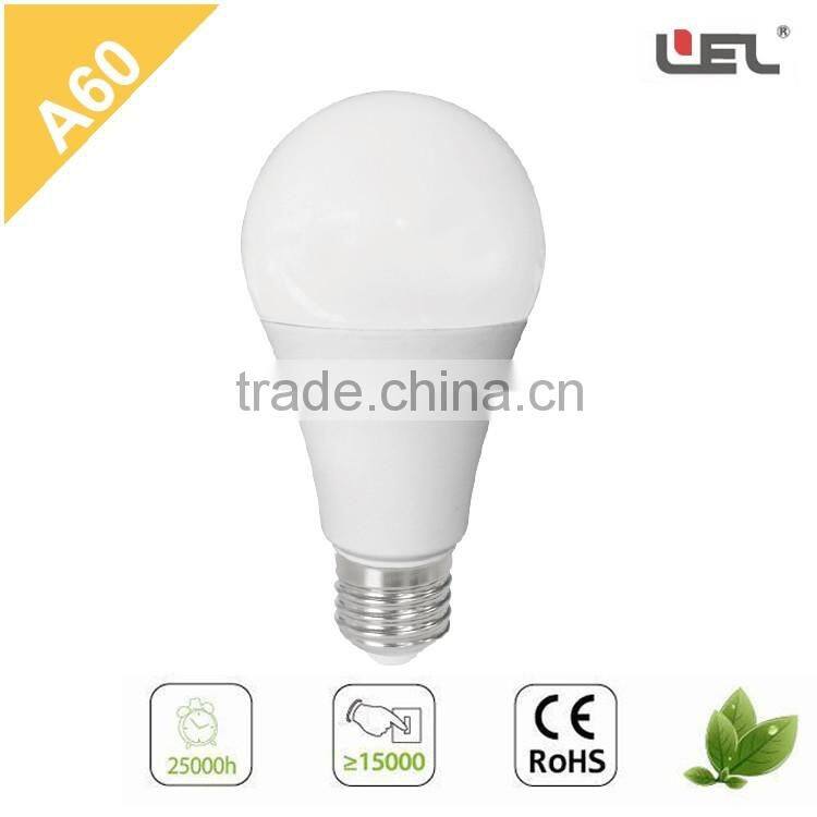 LED bulb light A60 8w E27 produced by LEL in China with high quality and best price