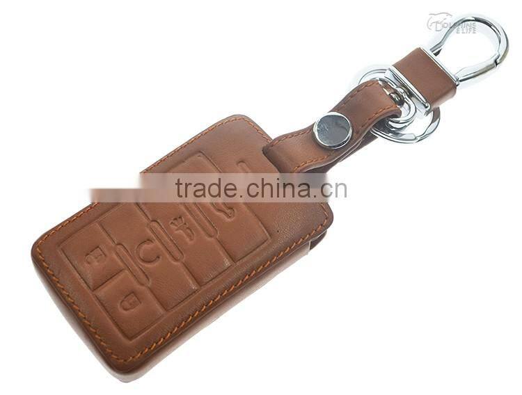 Car Leather Remote Key Cover Case Bag Holder 5 Button Protector Accessories For Cadillac XTS ATSL SLS CTS XTS SRX