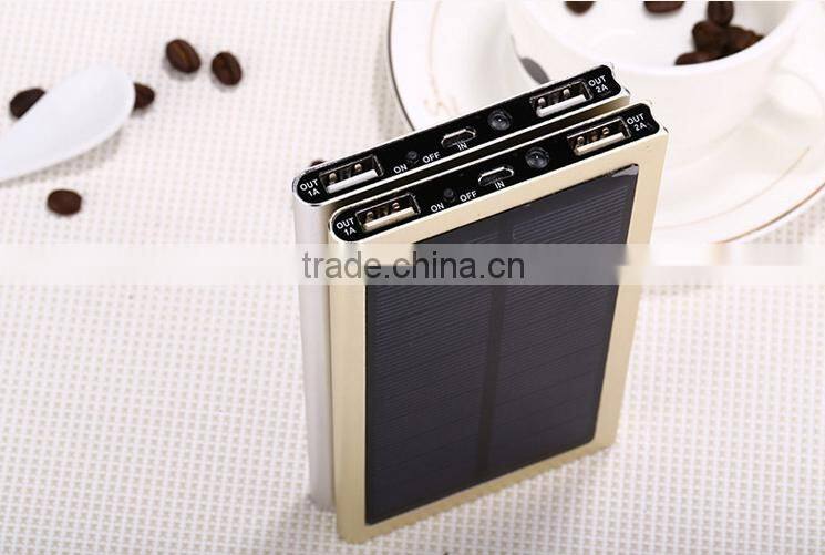 solar power bank 10000mah mobile phone charger