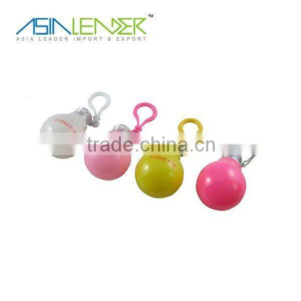 Bulb shaped led keychain mini light keychain