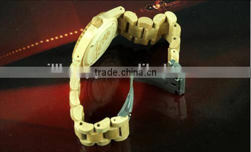 latest wood case and band vogue hot sale men custom attractive watch(WJ-3909)