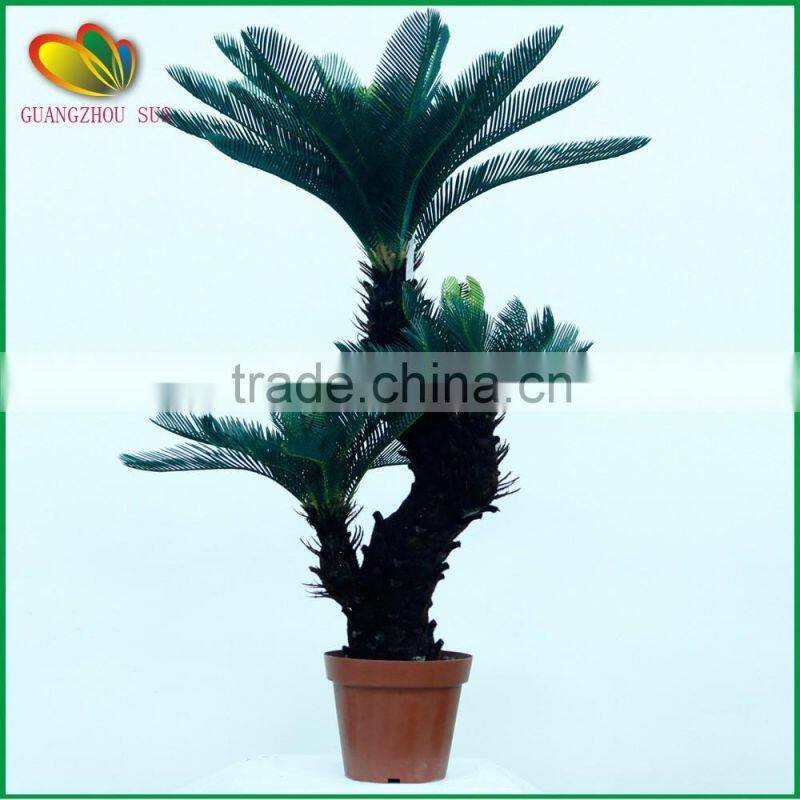 factory price mini artificial cycas revoluta more heads bonsai for sale