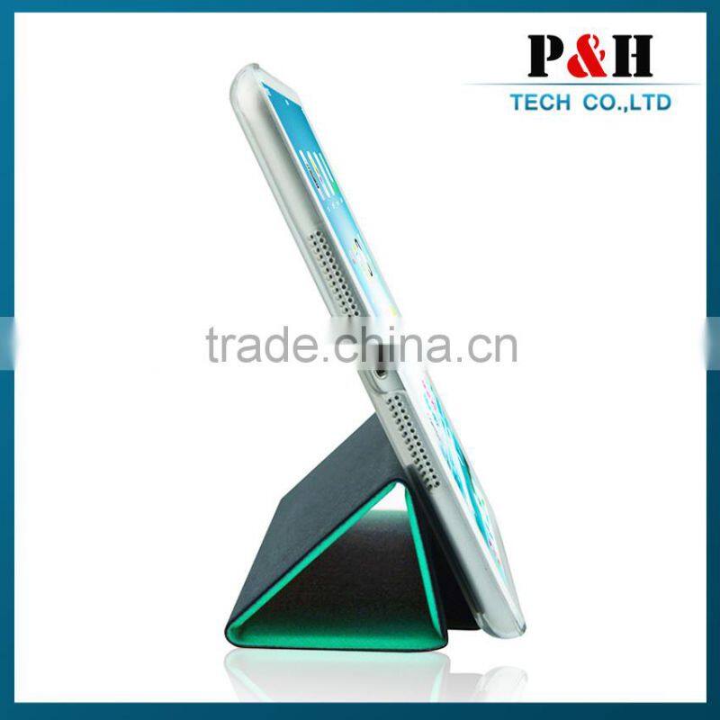 For ipad mini case, leather case for ipad mini , clear back cover case