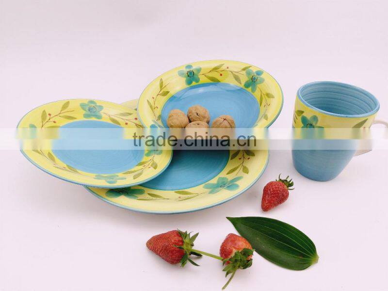 20pc stoneware dishwasher safe summer design hand painted dinnerset AB grade/2016 new design/ceramic mug