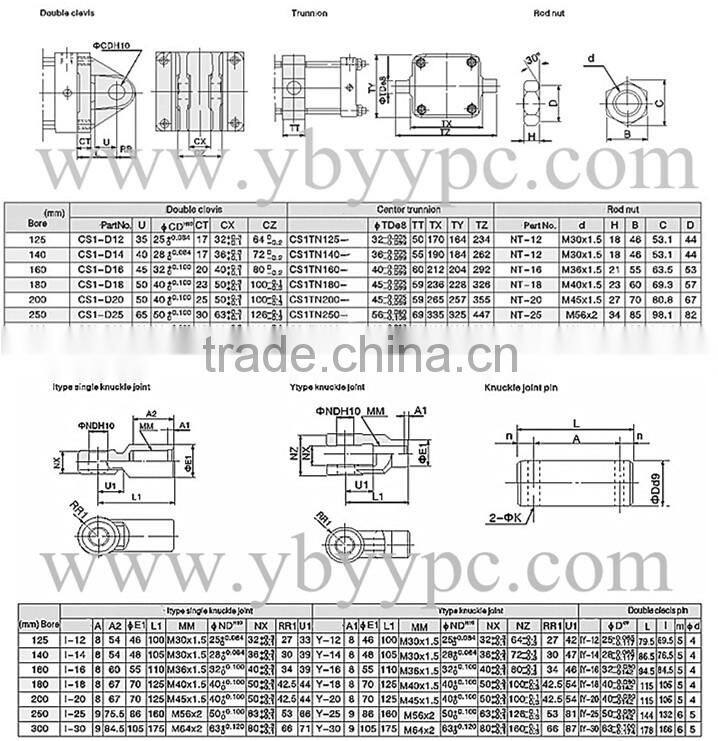 CSI Series small bore long stroke hydraulic cylinder