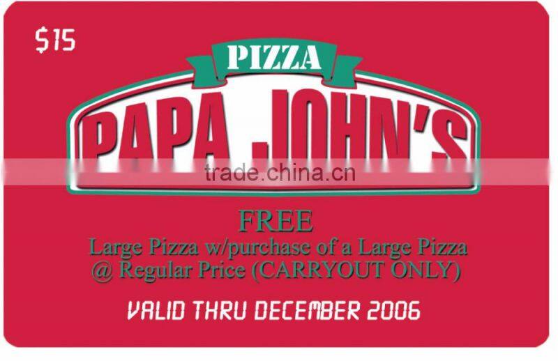 PVC discount shopping card/ discount card printing service