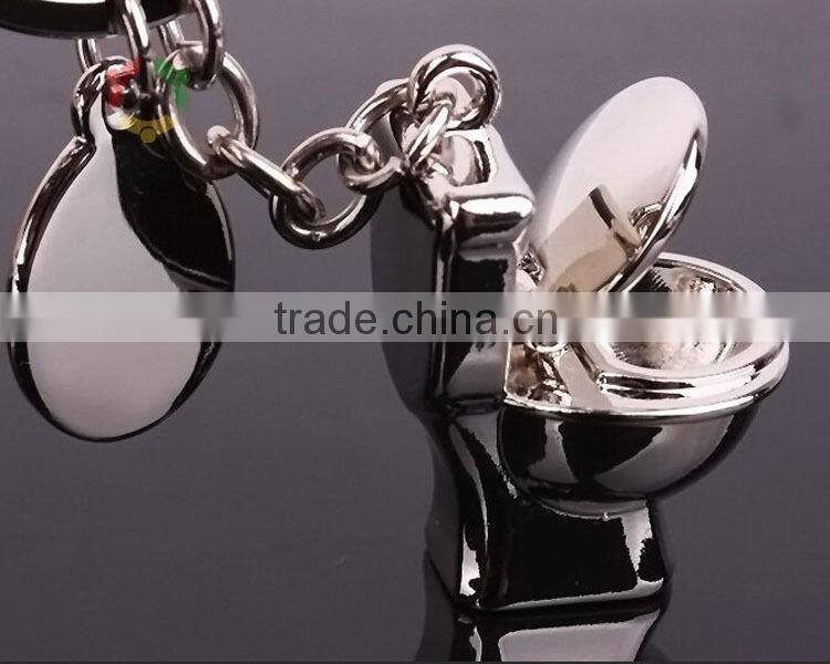 newest fashion promotional custom cute toilet pendant custom key chain rings bulk cheap promotional items for kids