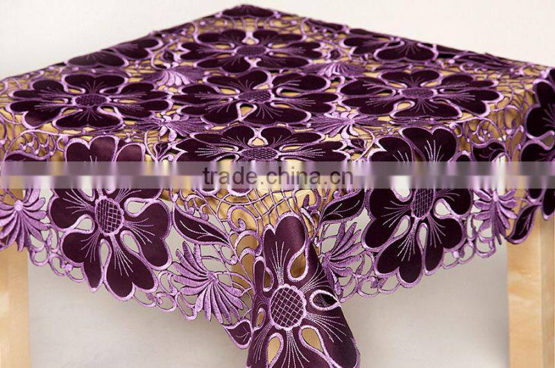 banquet table cloth , flower table cloth , good quality polyester table cloth