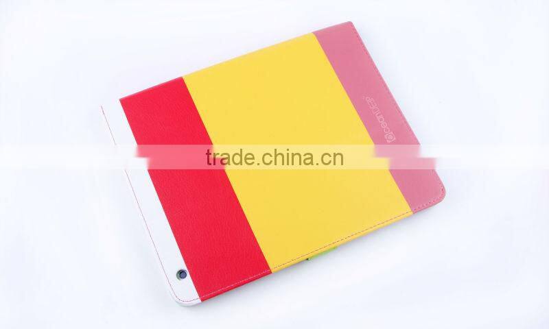 Special tablet case with wood patter pu leather cover hot sell tablet leather case for ipad 5