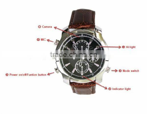 HD1920*1080P water proof IR night vision camera watch