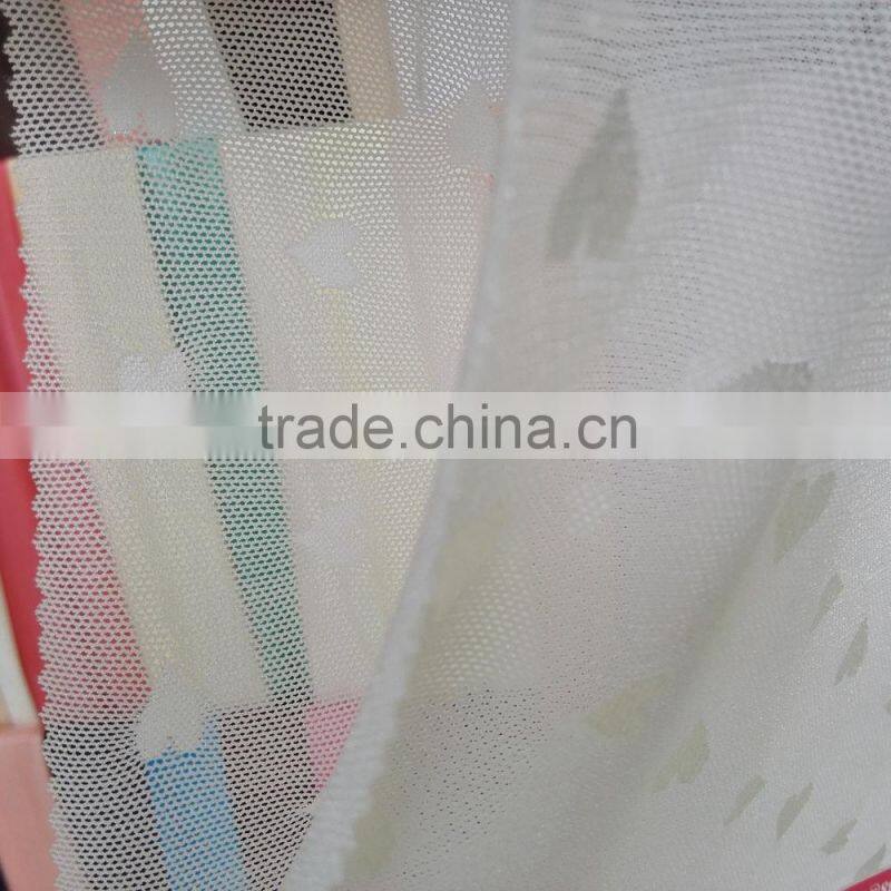 Factory new design 87/13 nylon spandex heart shape patern jacquard mesh fabric, garments jacquard mesh fabric