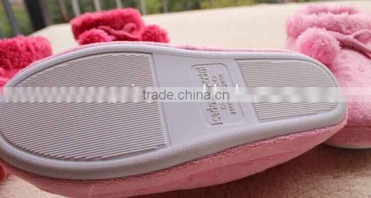 popular cute cheap indoor winter boots with pom poms