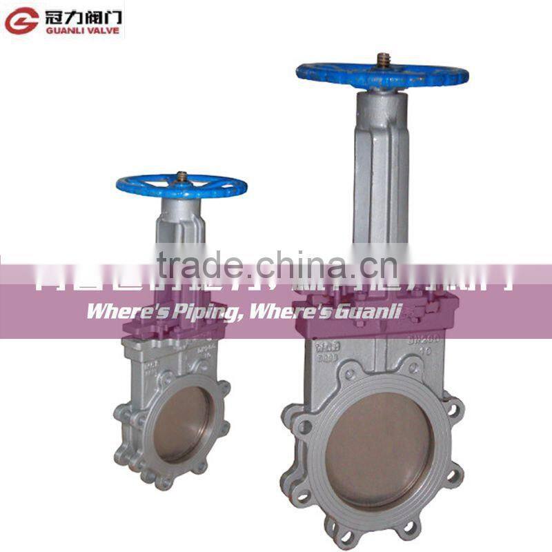 SS316 Handwheel Non Rising Stem Knife Gate Valve