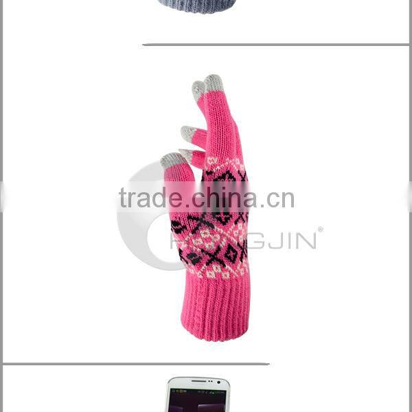 Acrylic Fiber Smartphone Finger Touch Screen Gloves