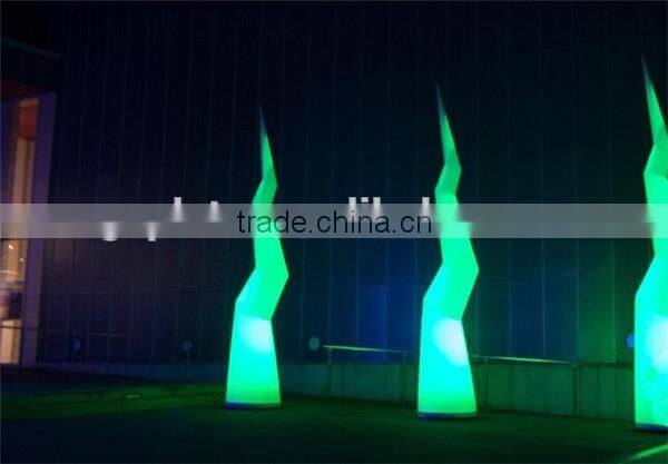 factory outlet 3m color changing inflatable lightning model/ led tube cone for decoration