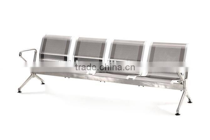 High quality stainless steel office reception room waiting chairs with table for sale