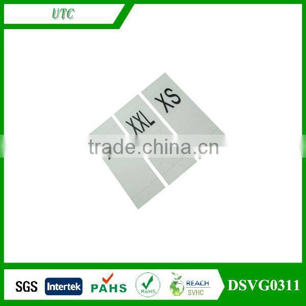 garments TPU silkscreen printing transparent brand size label