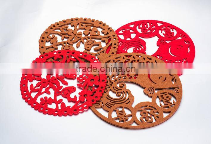 Beautiful design promotional cheap cup mats