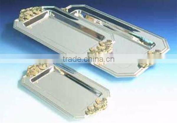 round plate modern design silver platter metal plate Serve up entertaining breakfast collect mails for hotel household