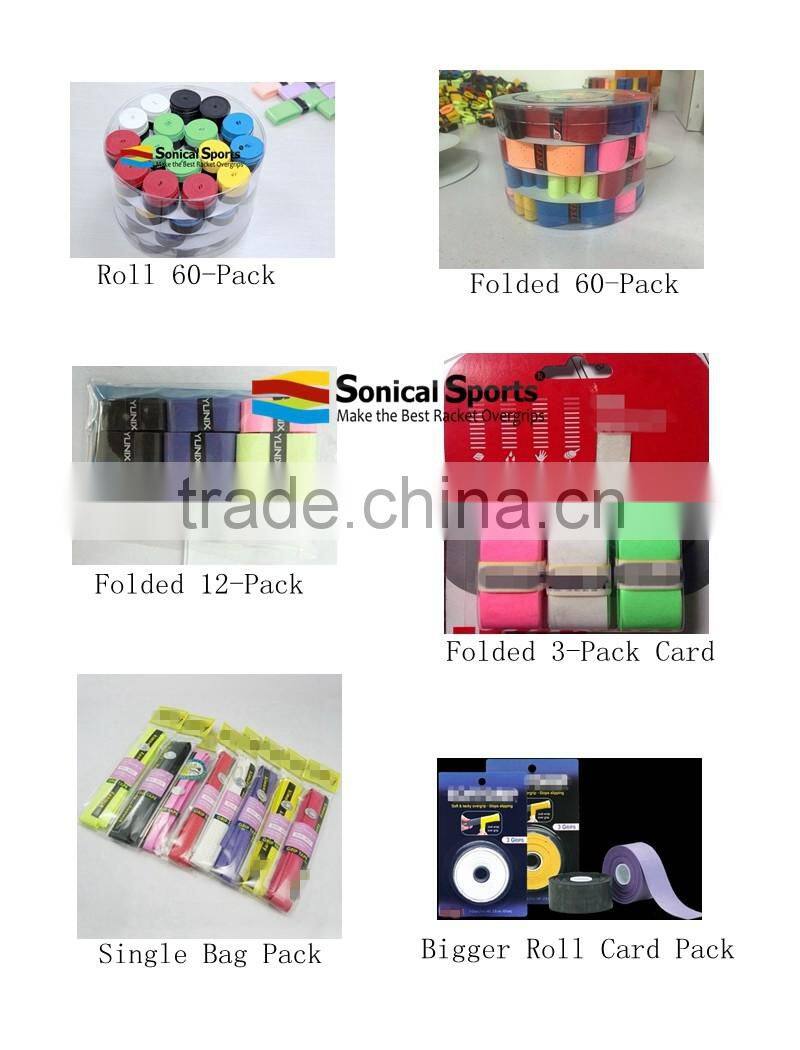 Dry feel buffed surface anti-slip tennis overgrips, custom tennis overgrip