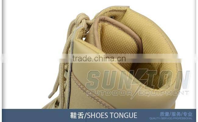USA standard Tactical Boots is made of waterproof nylon and cowhide leather