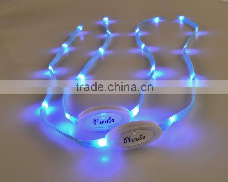 2016 High Quality Colorful Led Glow Shoelace Aglets