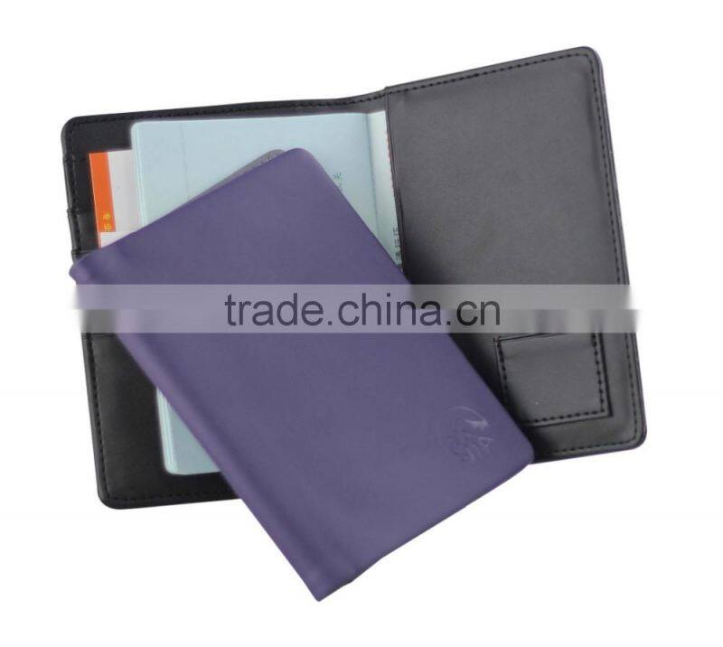 Dongguan factory direct custom passport holder with card holder,leather passport cover with customized Logo