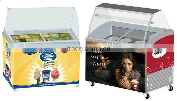 ice cream scooping cabinet
