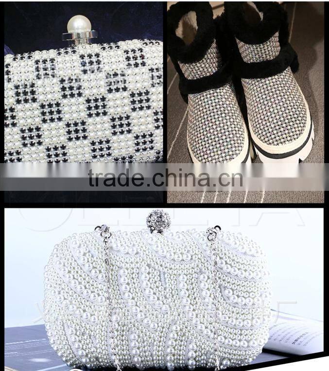 Glass Shoes Decoration Accessory Hot Fix Rhinestone Crystal Mesh