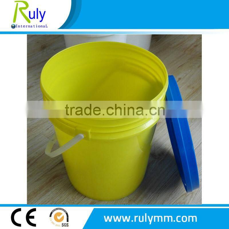 Manufacture high quality 15L plastic Square bucket/pail with lid and handle