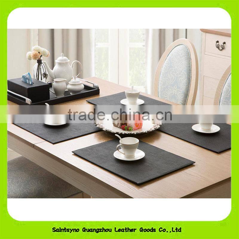 Set of 4pcs Square Waterproof PU Leather Placemat BigTable Coasters 16017