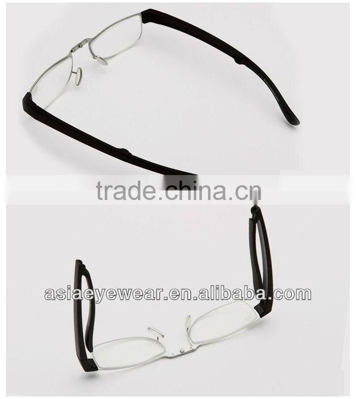 Hot sale High quality Mini design brand stainless steel vintage folding reading glasses with pouch