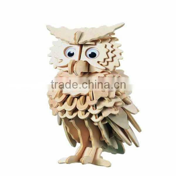 Owl - 3D Jigsaw Woodcraft Kit Wooden Puzzle