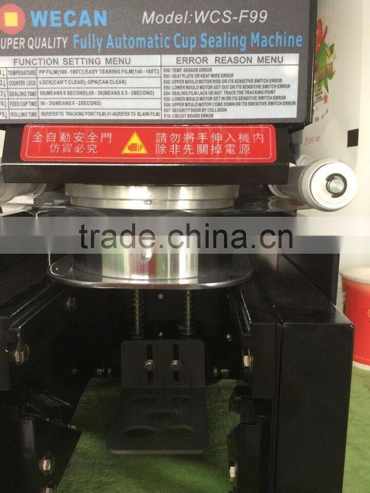 High quality automatic induction plastic heat cup sealing machine with CE certificate
