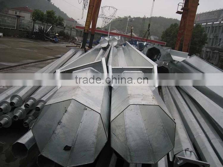 street pole steel pole price galvanized street lighting pole 12m