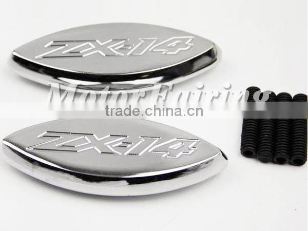Mirror Base Plates for Kawasaki Ninja ZX-14 ZX14 R ZX-14R ZX1400 2006-2009 MT222-006 Chrome