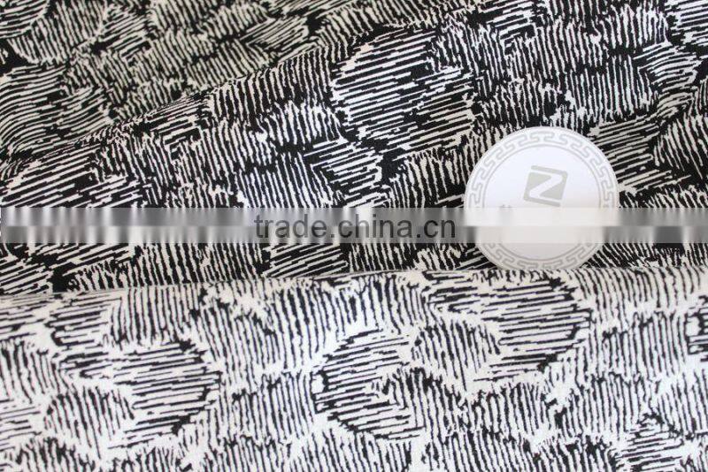 Elastic jacquard fabric with polyester and cotton jacquard double sides used fabric for women's suit