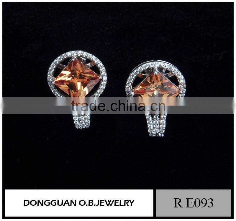 18k Gold Plated Austrian Crystal Dangle Double Pearl Earrings