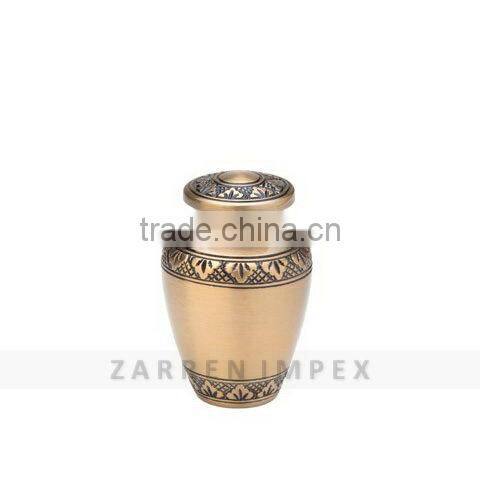 Multi Color engraved 3" Keepsakes Urn Brass