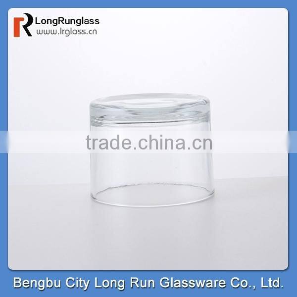 LongRun 2015 selling fast 394ml classcial short candlestick glass candle holder wholesale