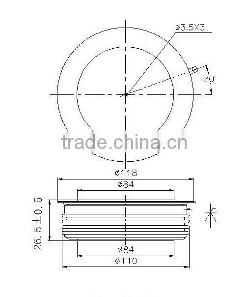 High current of phase control thyristor for dynamo