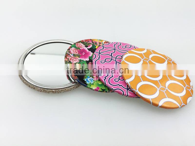 Small cheap tin mirror compact for promotion gifts