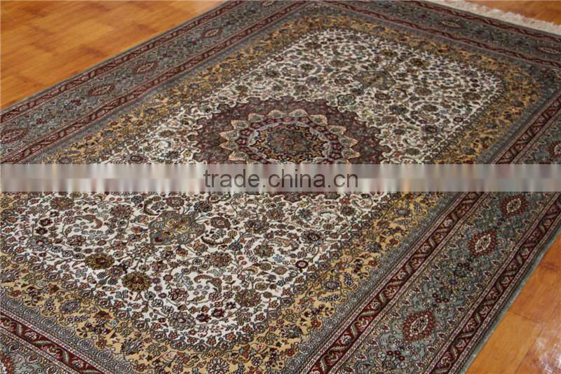 5x8ft persian silk rugs popular sale golden sunflower designs silk rug