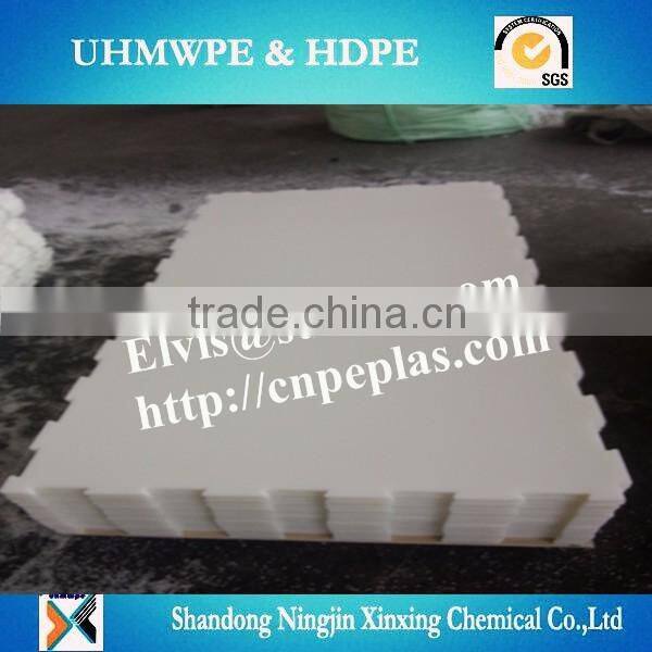 High density plastic boards for synthetic ice skating rink system