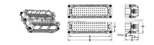 High quality antique heavy duty multipin connector
